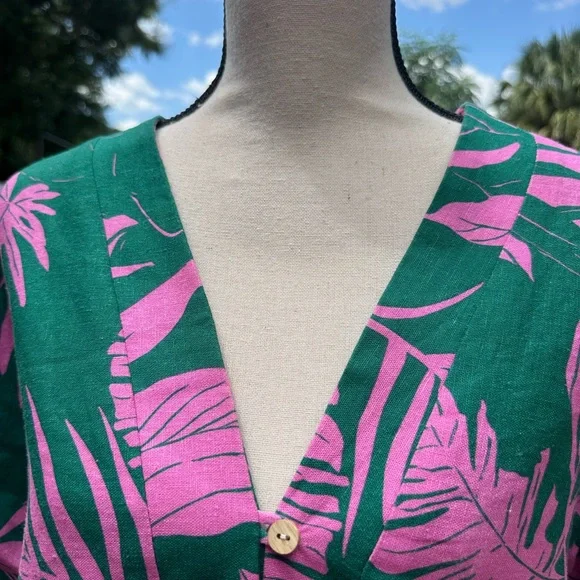 MAISON KITSUNE Green and Pink Fabric Detail - Picture 5 of 12